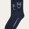 1-pack Tennis Sock - Total Eclipse -Knowledge Cotton Apparel Store 1 pack tennis sock Socks 4130004 1001 Total Eclipse