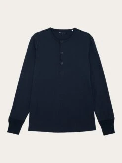 Heavy Jersey Henley Shirt - Total Eclipse