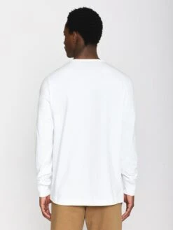 Heavy Jersey Henley Shirt - Bright White -Knowledge Cotton Apparel Store BO long sleeve henley GOTS Vegan Henleys 1120022 1010 Bright White 2