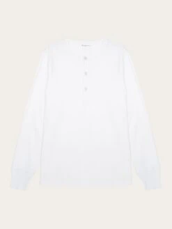 Heavy Jersey Henley Shirt - Bright White