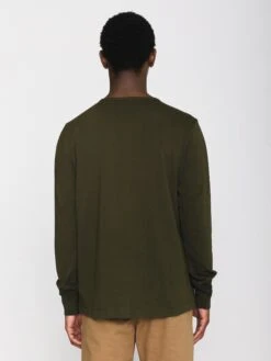 Heavy Jersey Henley Shirt - Forrest Night 9 Heavy Jersey Henley Shirt - Forrest Night -Knowledge Cotton Apparel Store BO long sleeve henley GOTS Vegan Henleys 1120022 1090 Forrest Night 2