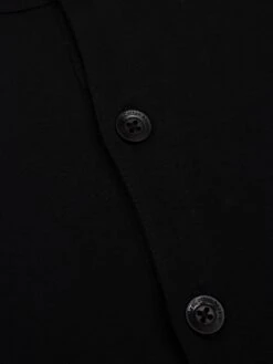 Heavy Jersey Henley Shirt - Black Jet -Knowledge Cotton Apparel Store BO long sleeve henley GOTS Vegan Henleys 1120022 1300 Black Jet 4