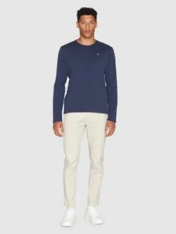 Badge Long Sleeve - Total Eclipse 12 Badge Long Sleeve - Total Eclipse -Knowledge Cotton Apparel Store Badge long sleeve Long Sleeves 1120012 1001 Total Eclipse 3