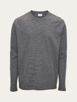 Badge Long Sleeve - Dark Grey Melange