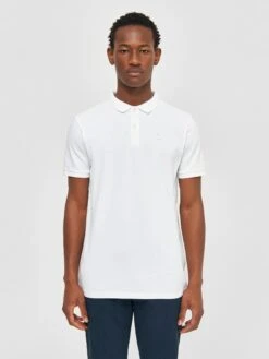 Knowledge Cotton Apparel Store -Knowledge Cotton Apparel Store Basic badge polo Polos 20092 1010 Bright White 1