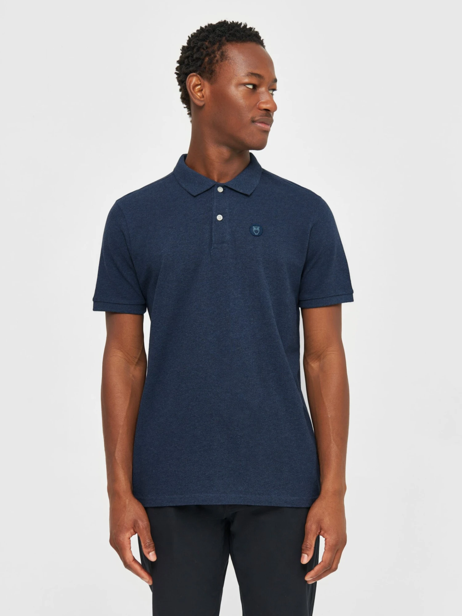 Basic Badge Polo - Insigna Blue Melange 4 Basic Badge Polo - Insigna Blue Melange - Image 2
