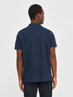 Basic Badge Polo - Insigna Blue Melange 13 Basic Badge Polo - Insigna Blue Melange -Knowledge Cotton Apparel Store Basic badge polo Polos 20092 1257 Insigna Blue melange 2