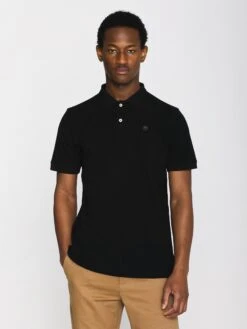 Knowledge Cotton Apparel Store -Knowledge Cotton Apparel Store Basic badge polo Polos 20092 1300 Black Jet 1