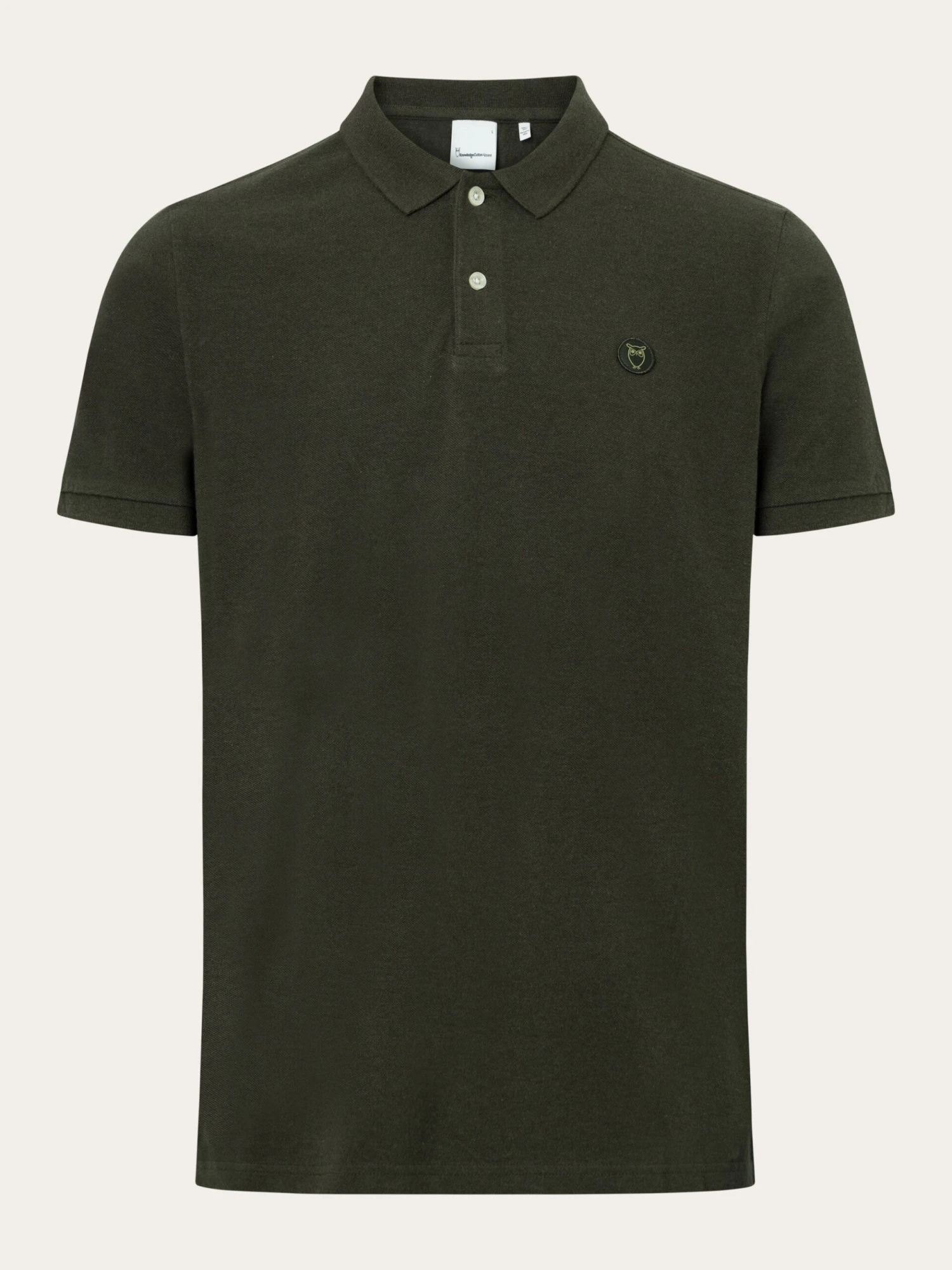 Basic Badge Polo - Green Melange 2 Basic Badge Polo - Green Melange