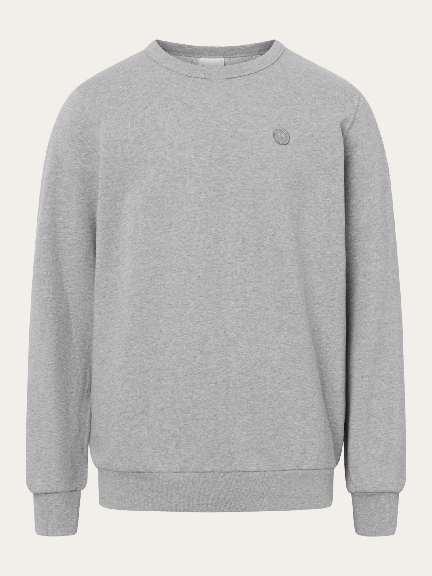 Basic Badge Sweat - Grey Melange 3 Basic Badge Sweat - Grey Melange