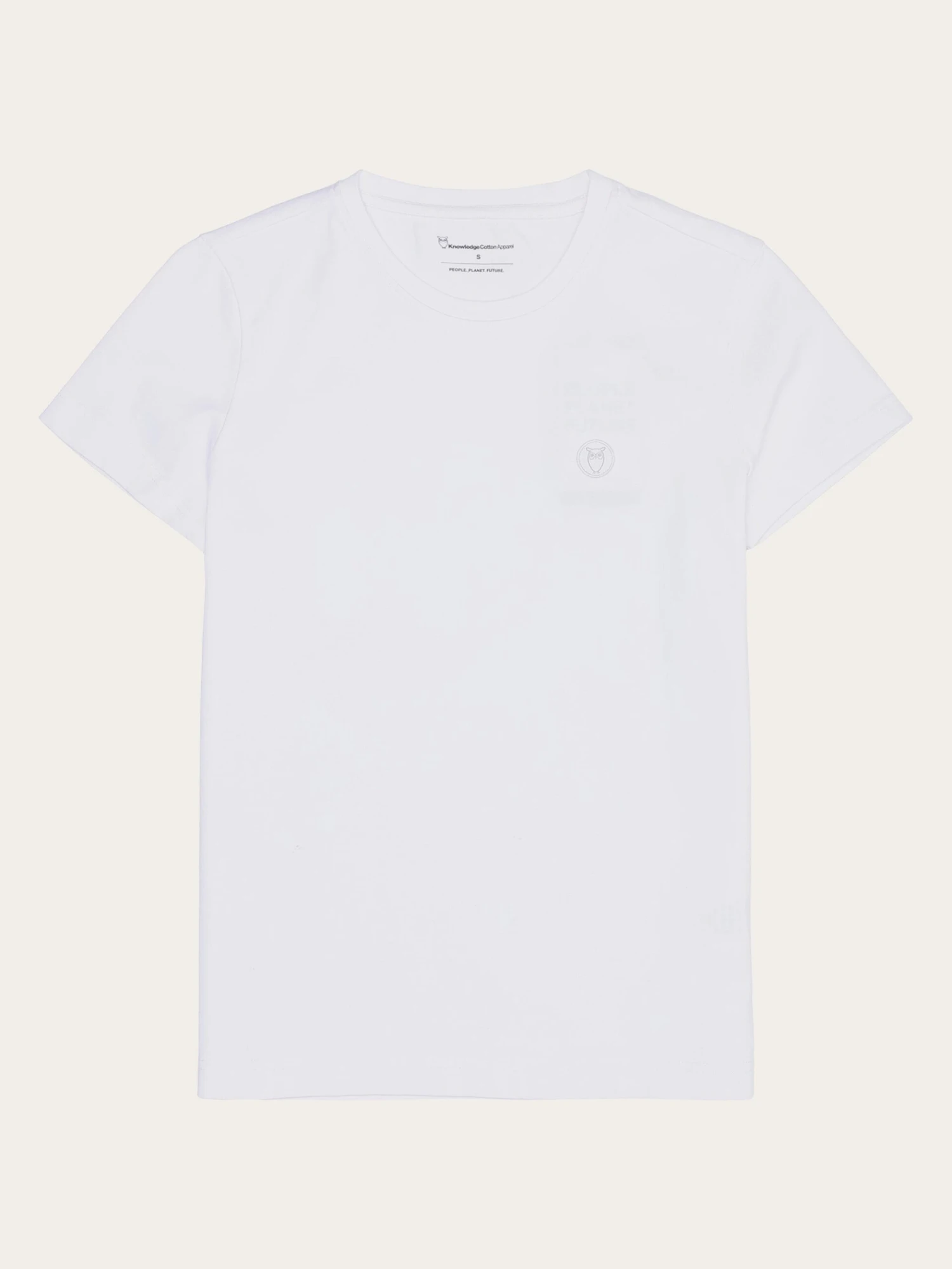 Basic Badge Tee - Regenerative Organic Certified™ - GOTS/Vegan - Bright White