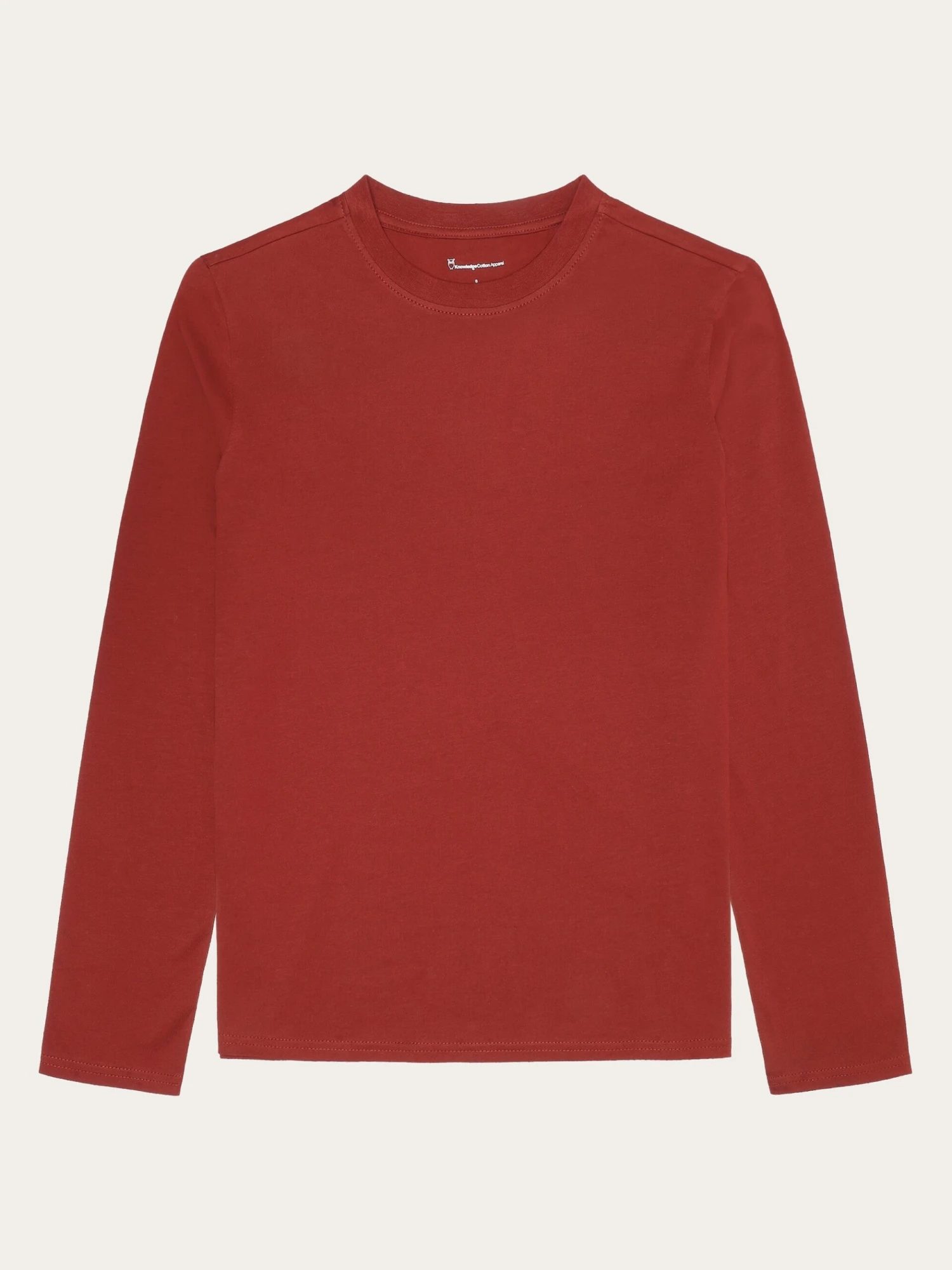 Basic Pima Cotton Long Sleeve T-shirt - GOTS/Vegan - Fired Brick 3 Basic Pima Cotton Long Sleeve T-shirt - GOTS/Vegan - Fired Brick