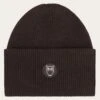 Big Rib Beanie - Chocolate Torte 1 Big Rib Beanie - Chocolate Torte -Knowledge Cotton Apparel Store Big rib beanie Hats 2210005 1487 Chocolate Torte