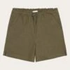 Boardwalk Slub Shorts With Elastic Waist - GOTS/Vegan - Burned Olive -Knowledge Cotton Apparel Store Boardwalk slub shorts with elastic waist GOTS Vegan Shorts 2050036 1068 Burned Olive