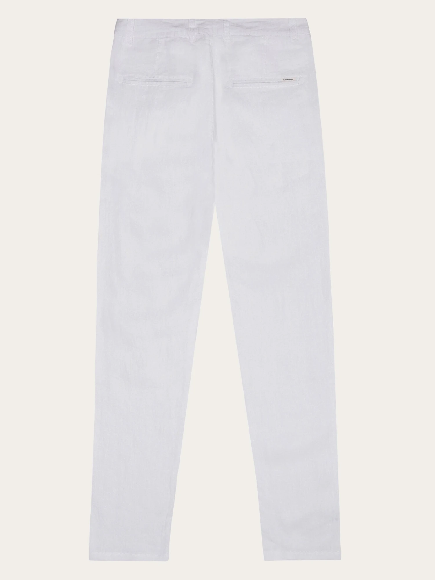 CALLA Tapered Mid-rise Linen Pants - GOTS/Vegan - Bright White 5 CALLA Tapered Mid-rise Linen Pants - GOTS/Vegan - Bright White - Image 3