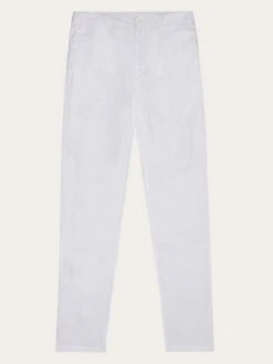 CALLA Tapered Mid-rise Linen Pants - GOTS/Vegan - Bright White
