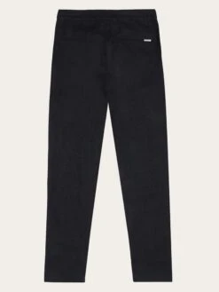 CALLA Tapered Mid-rise Linen Pants - GOTS/Vegan - Black Jet 7 CALLA Tapered Mid-rise Linen Pants - GOTS/Vegan - Black Jet -Knowledge Cotton Apparel Store CALLA tapered mid rise linen pants GOTS Vegan Pants 2070067 1300 Black Jet 2