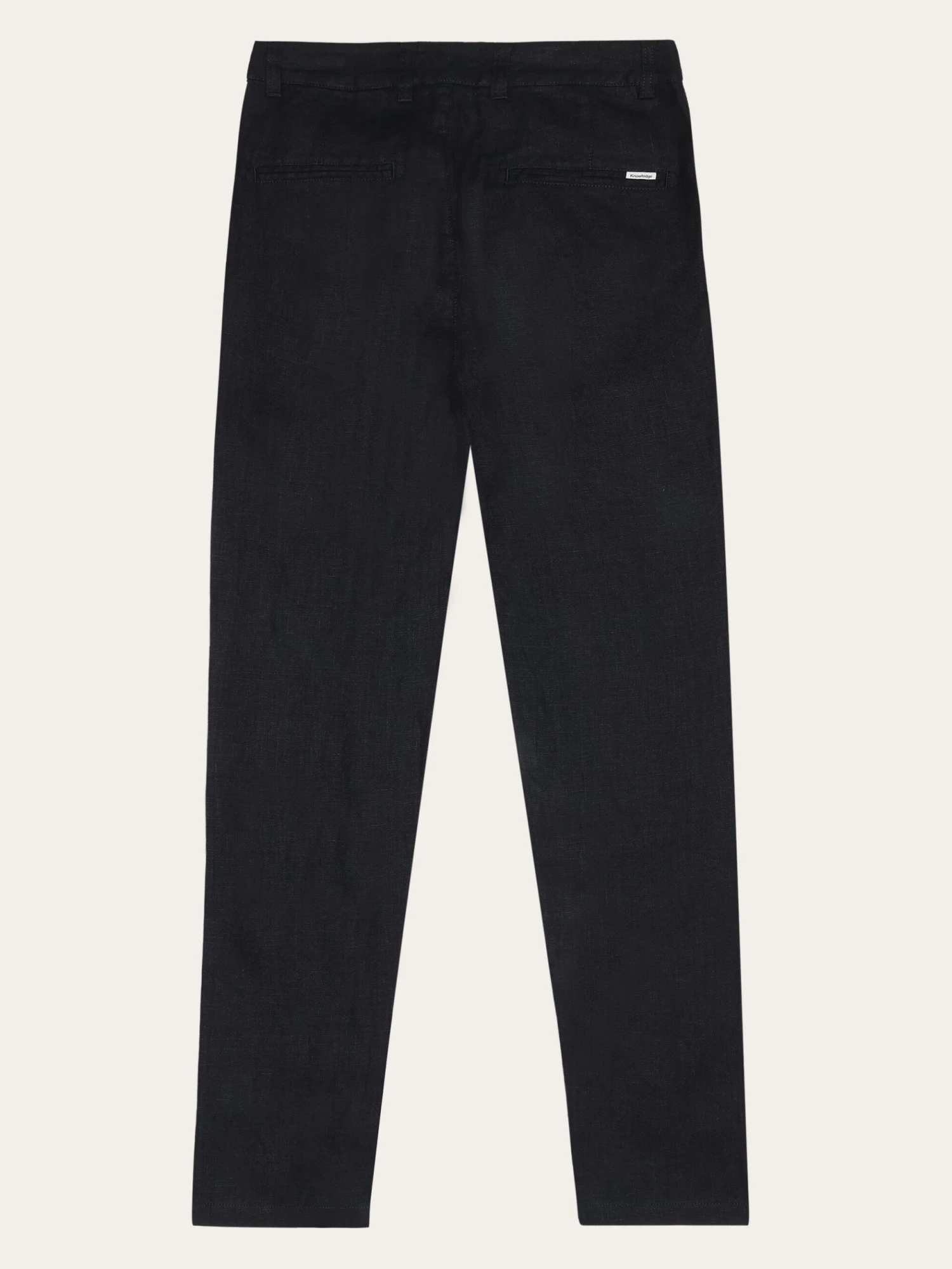 CALLA Tapered Mid-rise Linen Pants - GOTS/Vegan - Black Jet 5 CALLA Tapered Mid-rise Linen Pants - GOTS/Vegan - Black Jet - Image 3