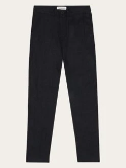 CALLA Tapered Mid-rise Linen Pants - GOTS/Vegan - Black Jet