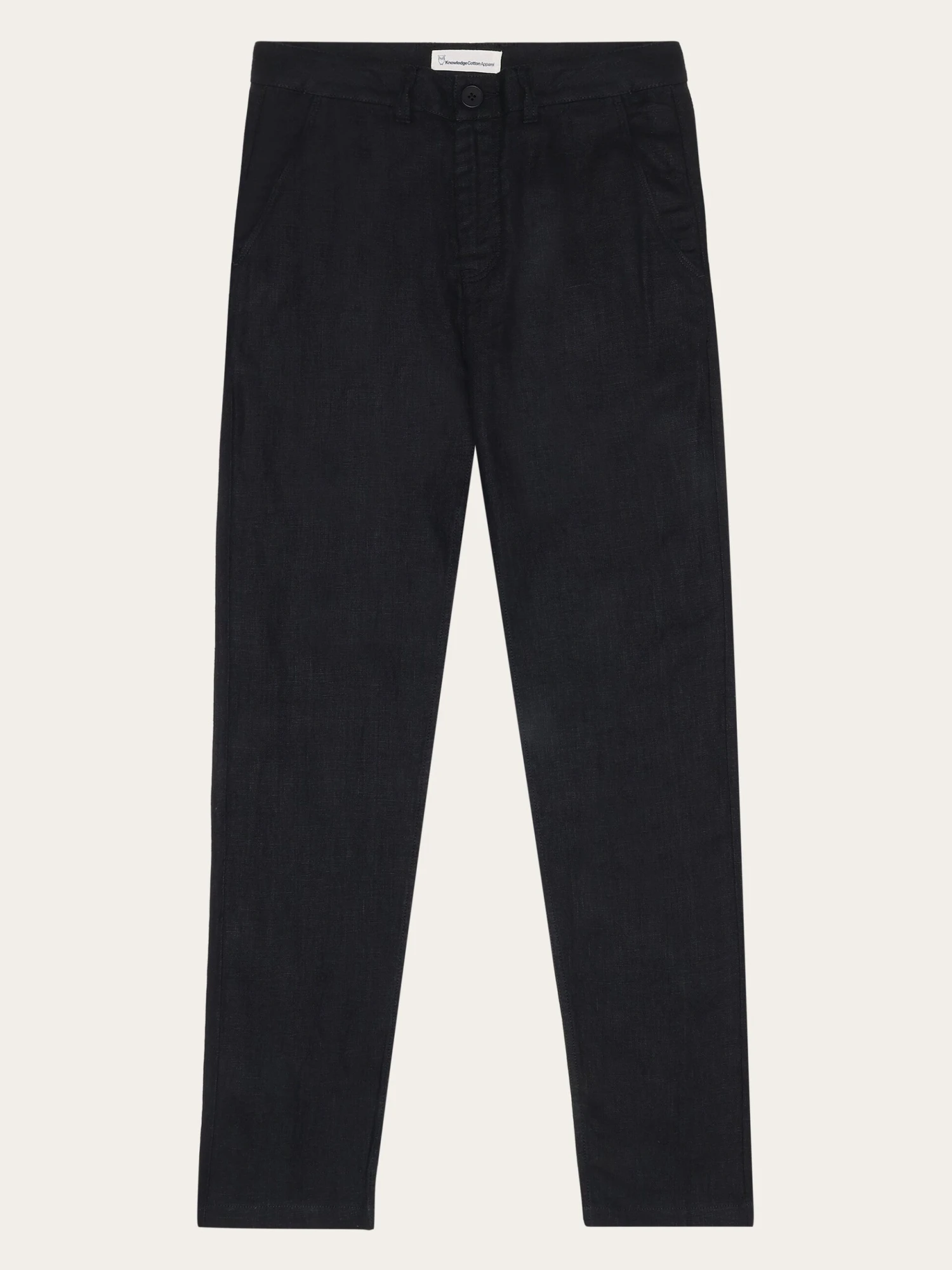 CALLA Tapered Mid-rise Linen Pants - GOTS/Vegan - Black Jet 3 CALLA Tapered Mid-rise Linen Pants - GOTS/Vegan - Black Jet