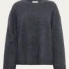 Cashmere Crew Neck Knit RWS - Dark Grey Melange 1 Cashmere Crew Neck Knit RWS - Dark Grey Melange -Knowledge Cotton Apparel Store Cashmere Crew Neck Knit RWS Knits 2080102 1073 Dark Grey Melange