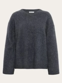 Cashmere Crew Neck Knit RWS - Dark Grey Melange