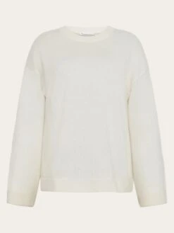 Cashmere Crew Neck Knit RWS - Egret