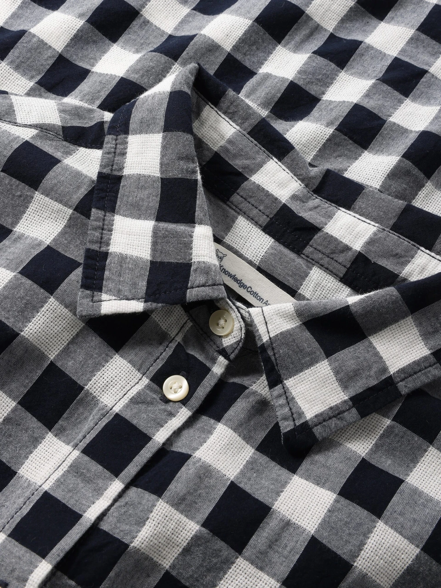 Check Long Sleeved Shirt - GOTS/Vegan - Night Sky 4 Check Long Sleeved Shirt - GOTS/Vegan - Night Sky - Image 2