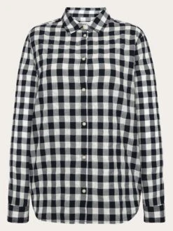 Check Long Sleeved Shirt - GOTS/Vegan - Night Sky