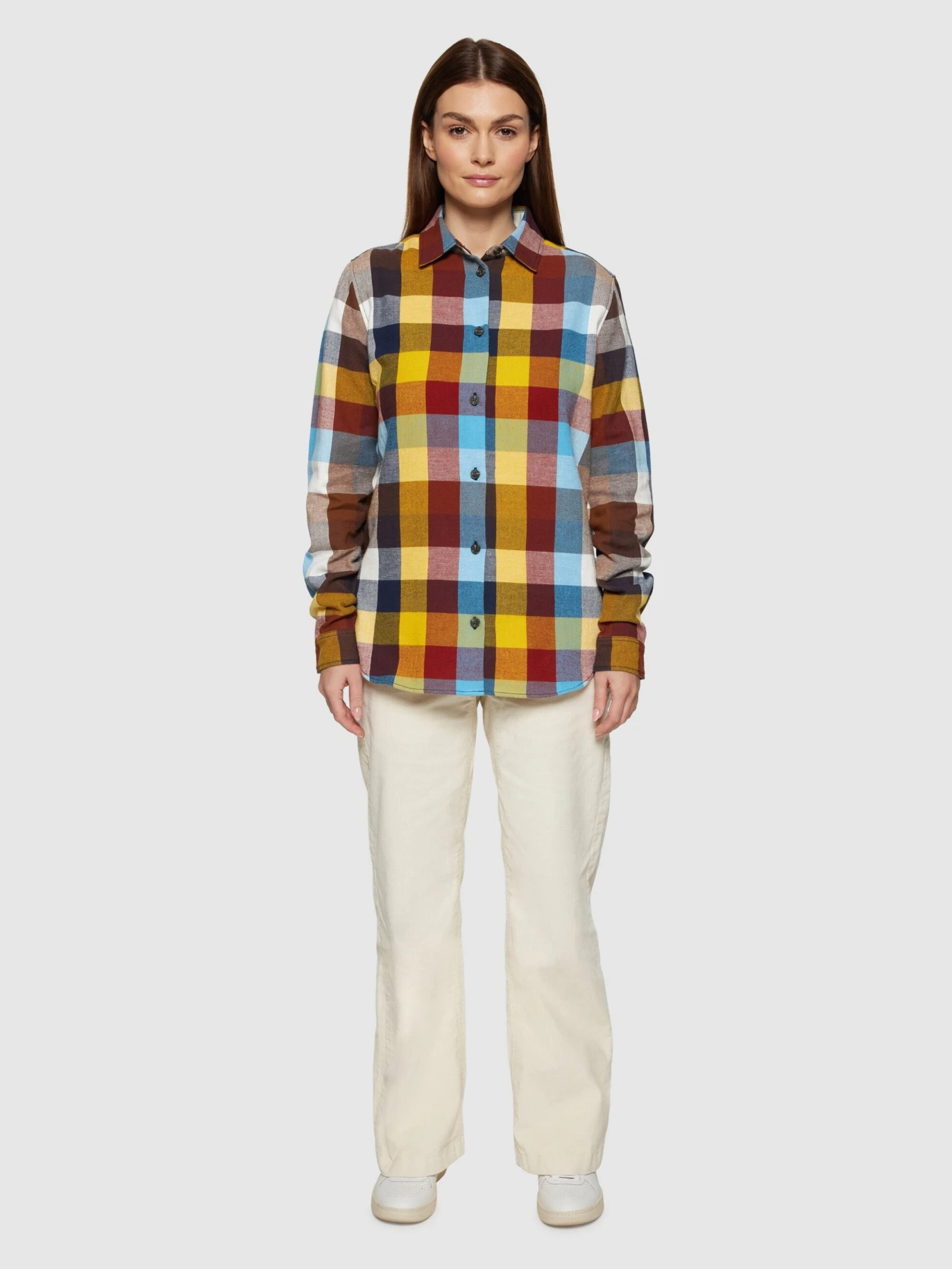 Check Multi Color Flannel Shirt - GOTS/Vegan - Multi Check 6 Check Multi Color Flannel Shirt - GOTS/Vegan - Multi Check - Image 4