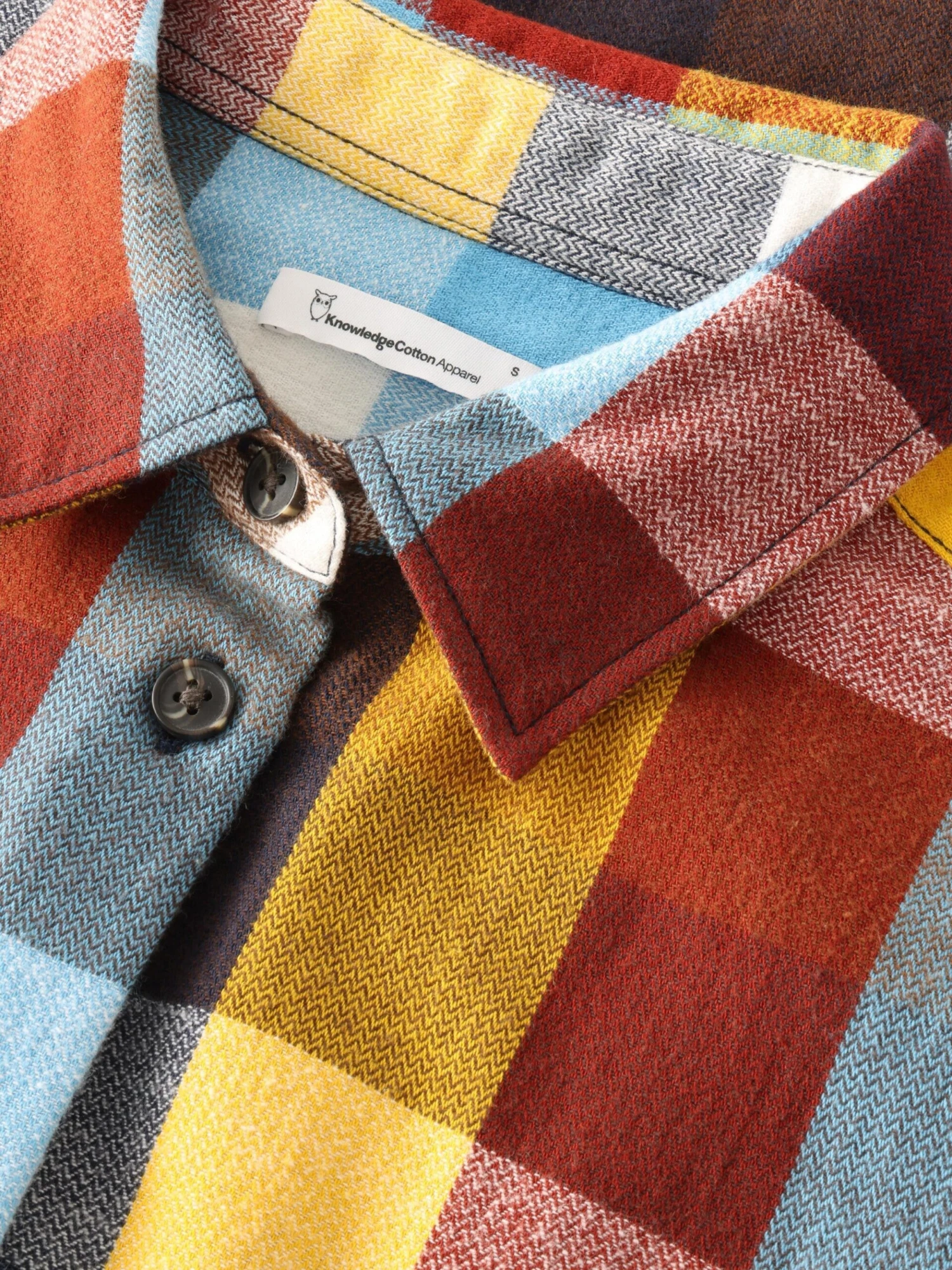 Check Multi Color Flannel Shirt - GOTS/Vegan - Multi Check 7 Check Multi Color Flannel Shirt - GOTS/Vegan - Multi Check - Image 5