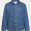 Classic Denim Overshirt - GOTS/Vegan - Dark Blue Denim 2 Classic Denim Overshirt - GOTS/Vegan - Dark Blue Denim -Knowledge Cotton Apparel Store Classic denim overshirt GOTS Vegan Overshirts 2190028 3059 Dark Blue denim
