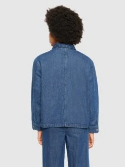 Classic Denim Overshirt - GOTS/Vegan - Dark Blue Denim -Knowledge Cotton Apparel Store Classic denim overshirt GOTS Vegan Overshirts 2190028 3059 Dark Blue denim 2