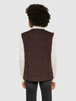 Corduroy Overshirt - Chocolate Plum 9 Corduroy Overshirt - Chocolate Plum -Knowledge Cotton Apparel Store Corduroy overshirt Vests 2100010 1394 Chocolate Plum 2