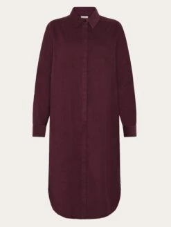 Corduroy Shirt Dress - Fig