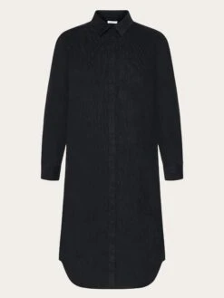 Corduroy Shirt Dress - Black Jet