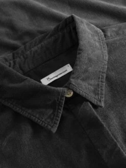 Corduroy Shirt Dress - Black Jet -Knowledge Cotton Apparel Store Corduroy shirt dress Dresses 2200035 1300 Black Jet 5