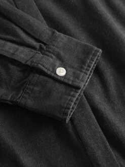 Corduroy Shirt Dress - Black Jet -Knowledge Cotton Apparel Store Corduroy shirt dress Dresses 2200035 1300 Black Jet 6