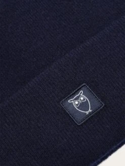 Double Layer Wool Beanie - Total Eclipse 15 Double Layer Wool Beanie - Total Eclipse -Knowledge Cotton Apparel Store Double layer wool beanie Hats 82206 1001 Total Eclipse