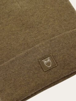 Double Layer Wool Beanie - Dark Olive 9 Double Layer Wool Beanie - Dark Olive -Knowledge Cotton Apparel Store Double layer wool beanie Hats 82206 1100 Dark Olive 3