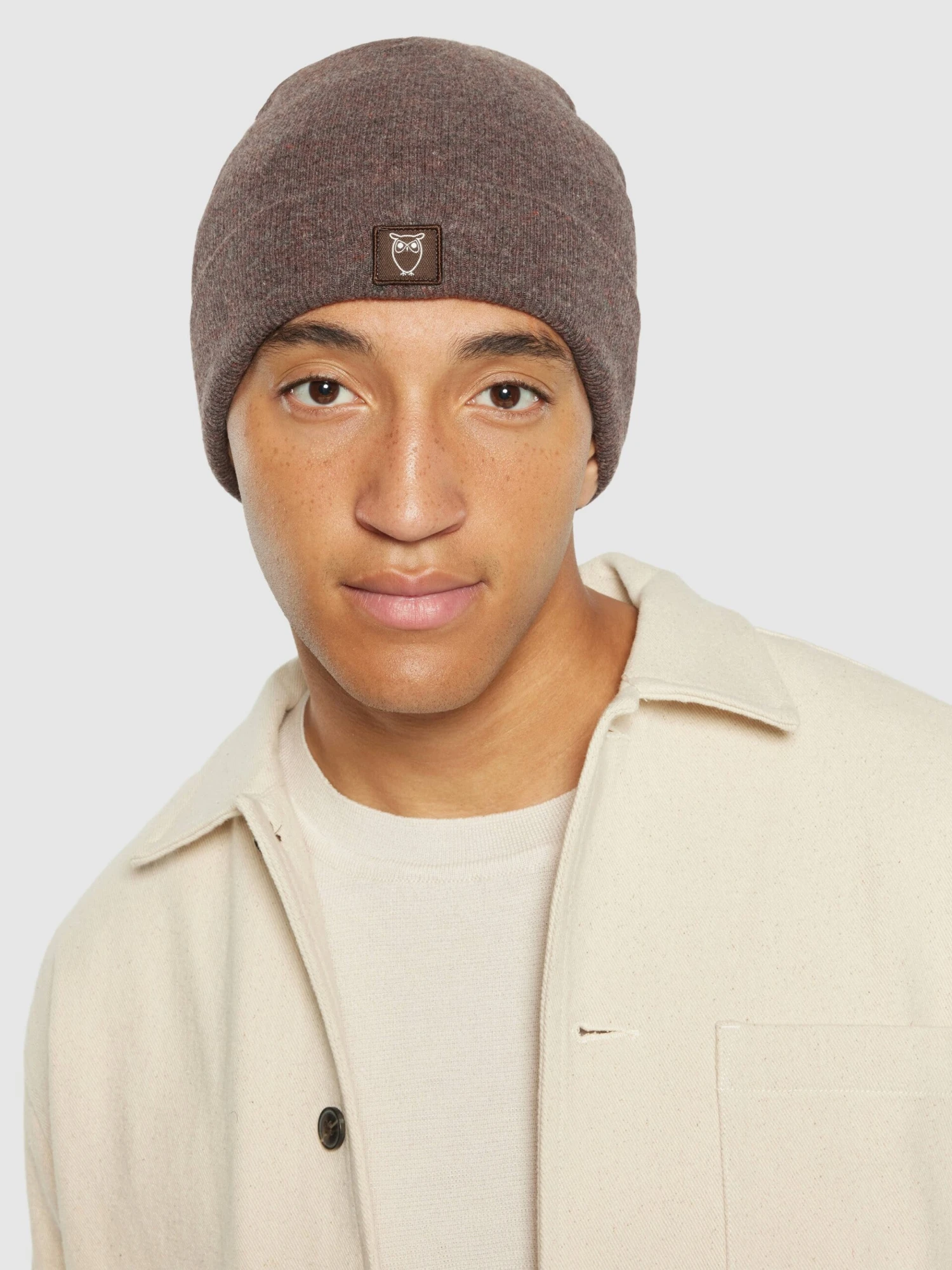 Double Layer Wool Beanie - Demitasse (brown) 4 Double Layer Wool Beanie - Demitasse (brown) - Image 2