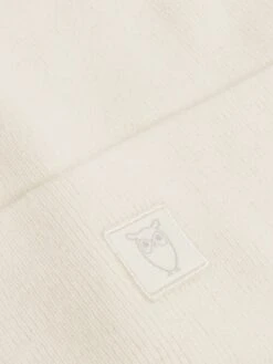 Knowledge Cotton Apparel Store -Knowledge Cotton Apparel Store Double layer wool beanie Hats 82206 1387 Egret 1