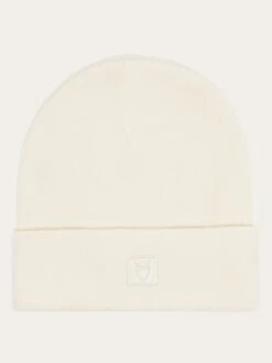 Double Layer Wool Beanie - Egret