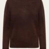 Merino Crew Neck Sweater - Demitasse (brown) -Knowledge Cotton Apparel Store Fine merino crew neck RWS Knits 2080061 1243 Demitasse brown