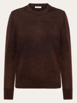 Merino Crew Neck Sweater - Demitasse (brown)
