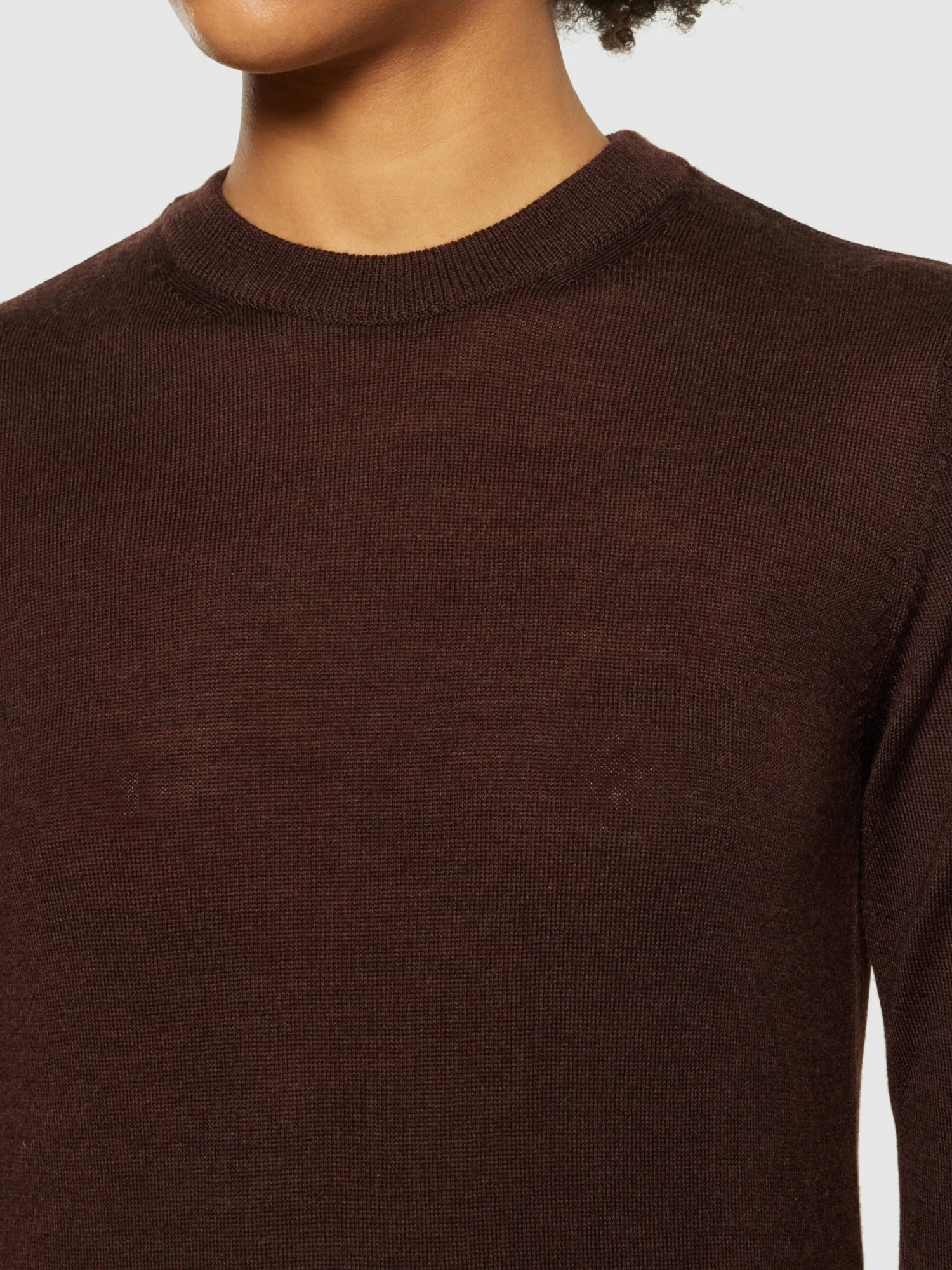Merino Crew Neck Sweater - Demitasse (brown) 7 Merino Crew Neck Sweater - Demitasse (brown) - Image 5
