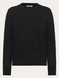 Merino Crew Neck Sweater - Black Jet
