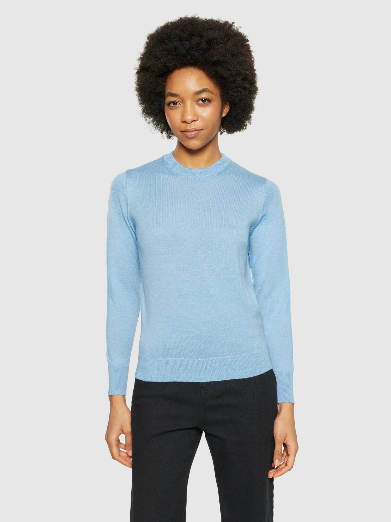 Merino Crew Neck Sweater - Glacier Lake 4 Merino Crew Neck Sweater - Glacier Lake - Image 2