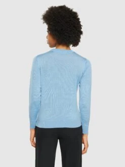 Merino Crew Neck Sweater - Glacier Lake 9 Merino Crew Neck Sweater - Glacier Lake -Knowledge Cotton Apparel Store Fine merino crew neck RWS Knits 2080061 1463 Glacier Lake 2