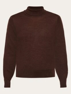 Fine Merino Roll Neck - RWS - Demitasse (brown)